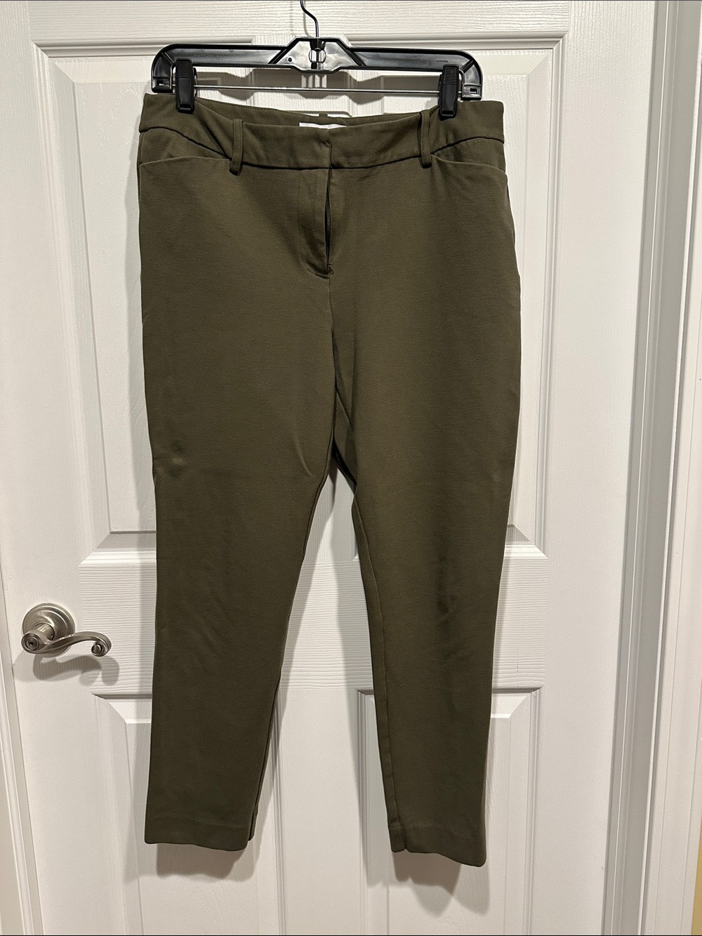 Liz Claiborne Emma Olive Green Cropped Ankle Pants